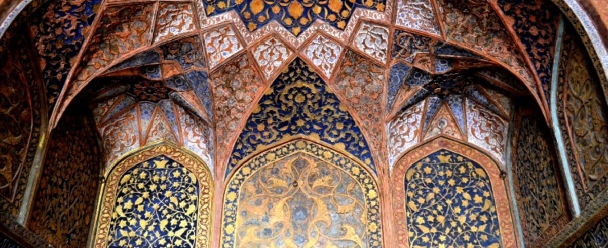 elaborate ceiling and wall