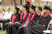 Students at commencement ceremony